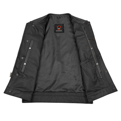 AM9193 Concealed Snap Closure, Without Collar & Hidden Zipper