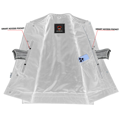 AM9193 Concealed Snap Closure, Without Collar & Hidden Zipper
