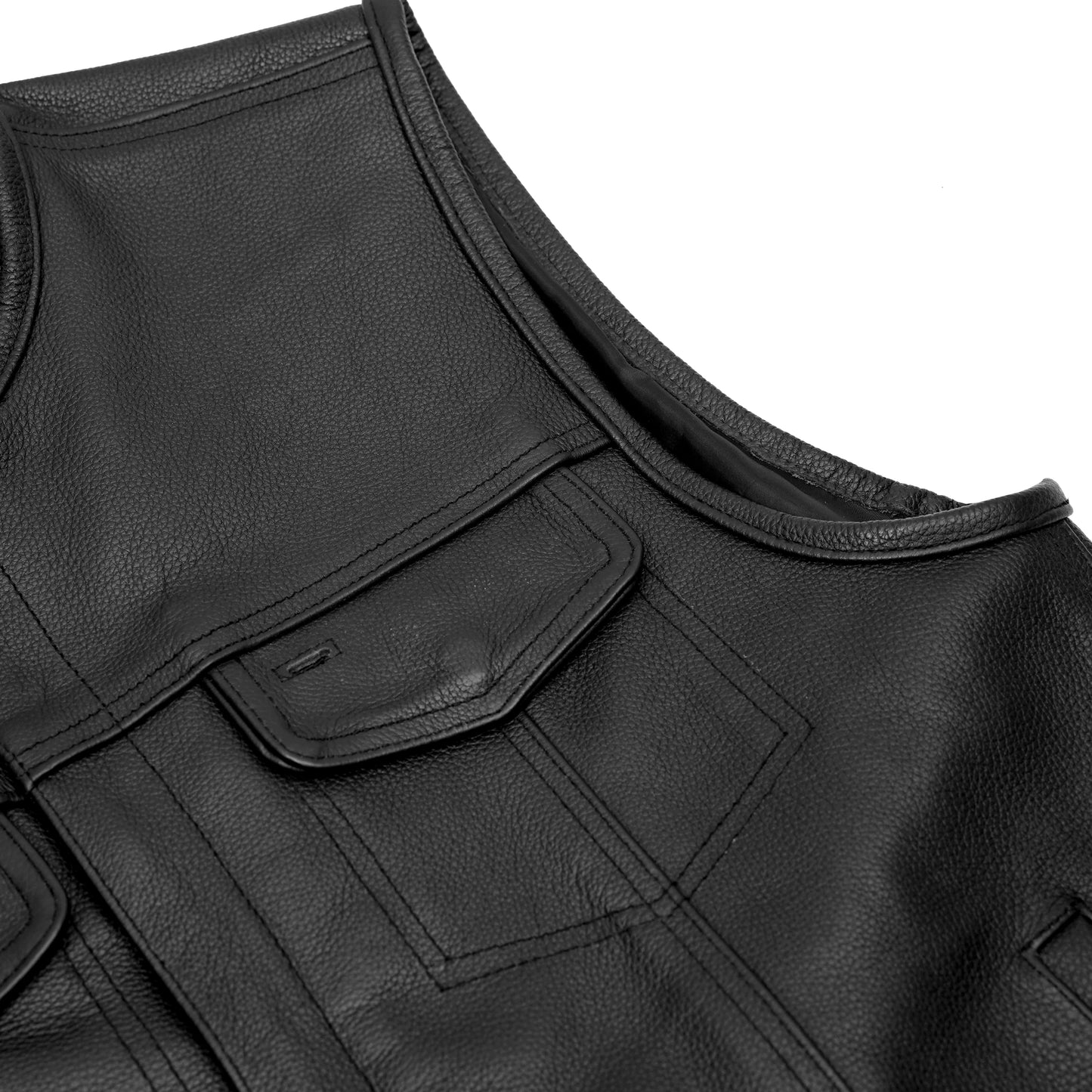AM9193 Concealed Snap Closure, Without Collar & Hidden Zipper