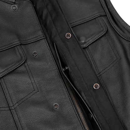 AM9193 Concealed Snap Closure, Without Collar & Hidden Zipper