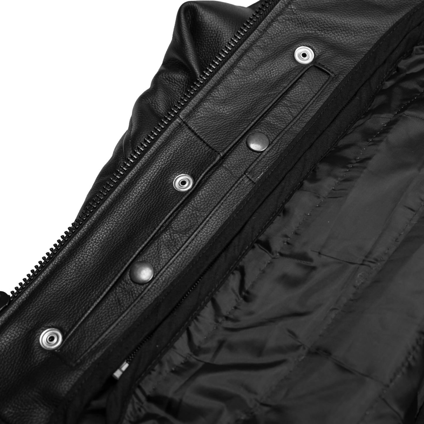 Alpha Badge – Men’s Leather Motorcycle Jacket