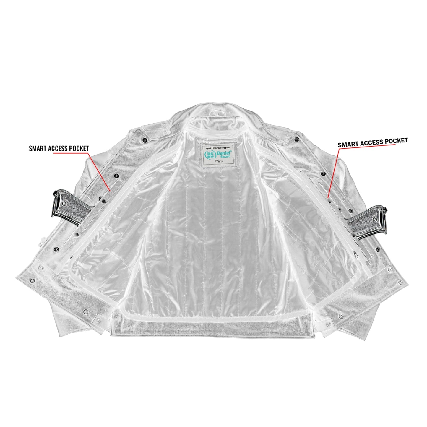 Alpha Badge – Men’s Leather Motorcycle Jacket