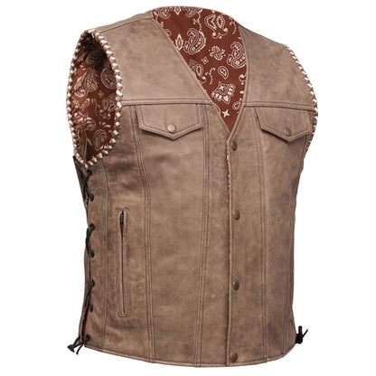 Badlands - Men's Motorcycle Leather Vest
