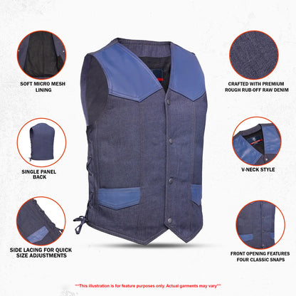 Barricade - Men’s Denim Motorcycle Vest
