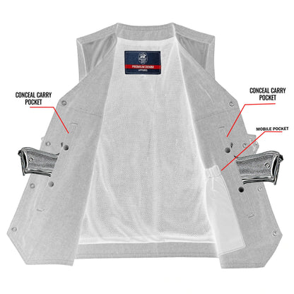 Barricade - Men’s Denim Motorcycle Vest