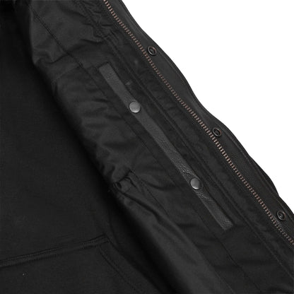 Beckett - Men’s Leather Motorcycle Vest with Hoodie