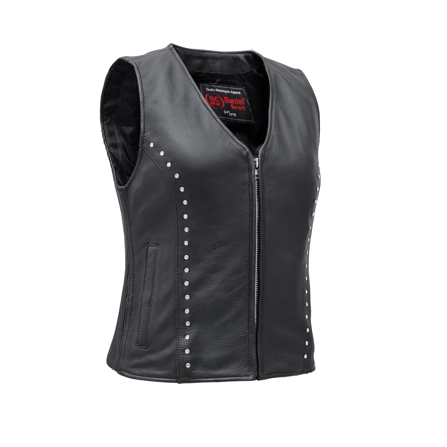 Biker Babe Women’s Studded Leather Motorcycle Vest
