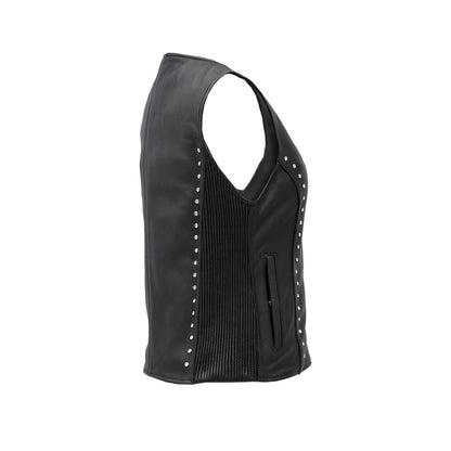 Biker Babe Women’s Studded Leather Motorcycle Vest