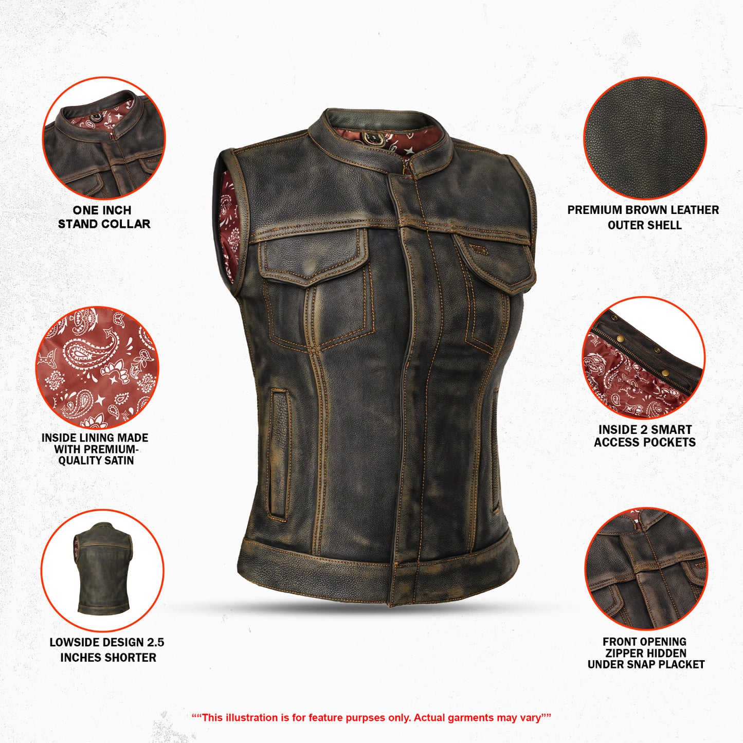 Bold Beauty - Women’s Leather Vest