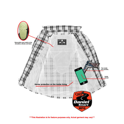 Checkered Champ Armored Men's Motorcycle Flannel Shirt