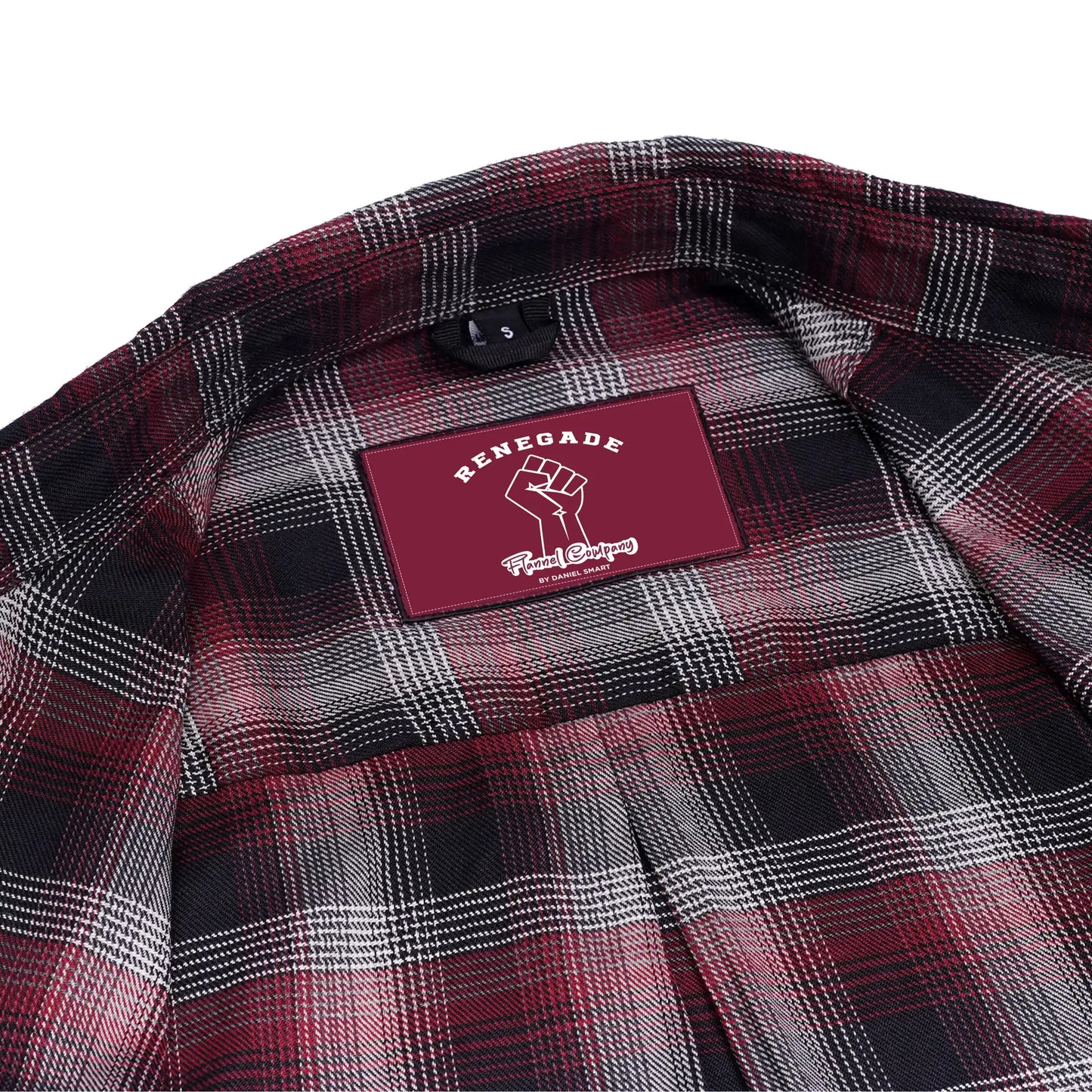 Claret Crest Men’s Maroon, Black and White Flannel