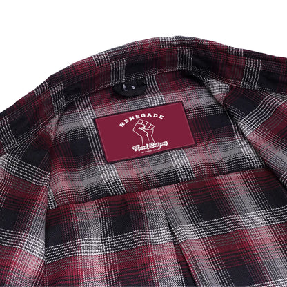 Claret Crest Men’s Maroon, Black and White Flannel