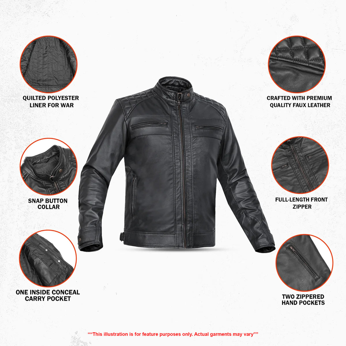 Classic Charm Men's Faux Leather Jacket
