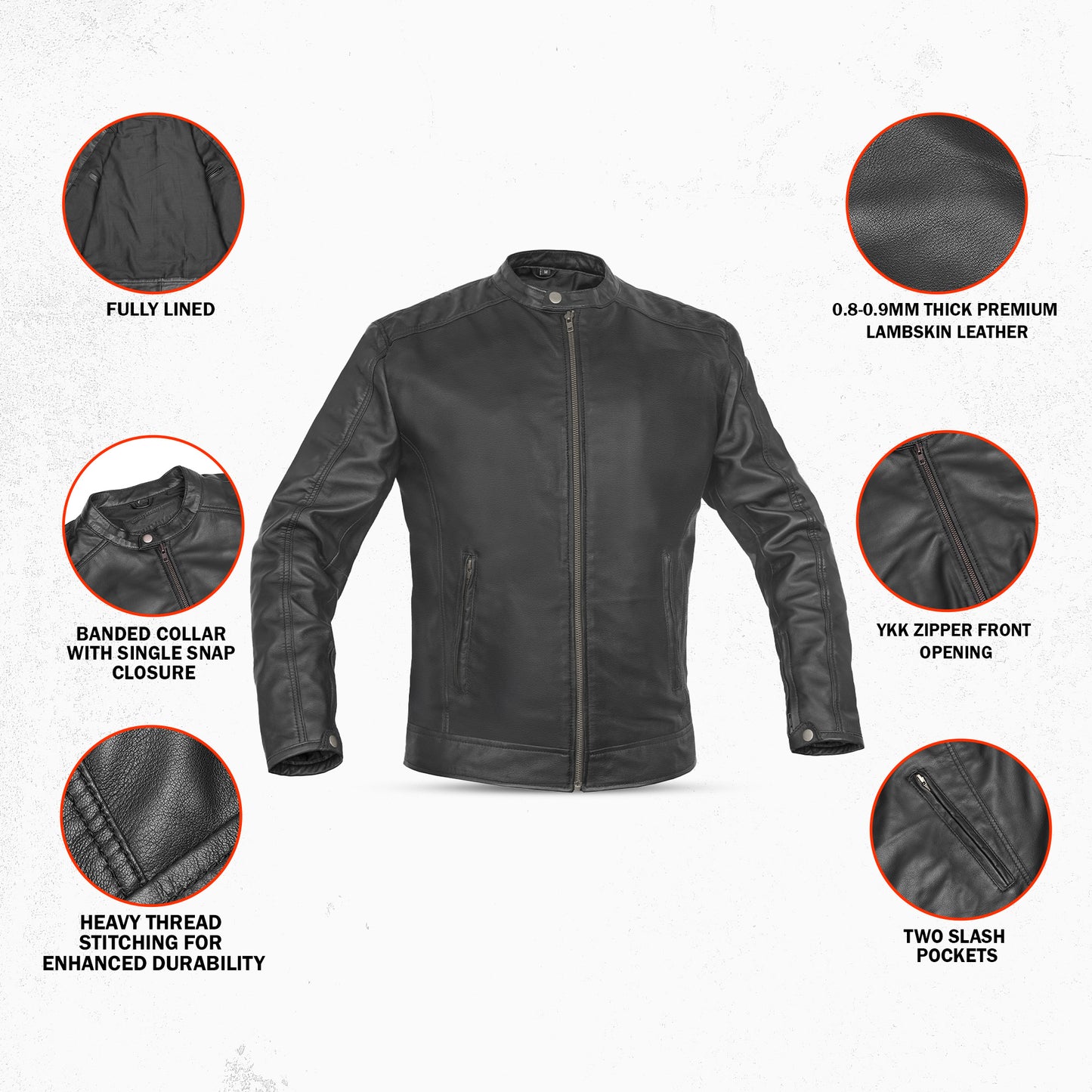 Classic Joe Men's Fashion Leather Jacket