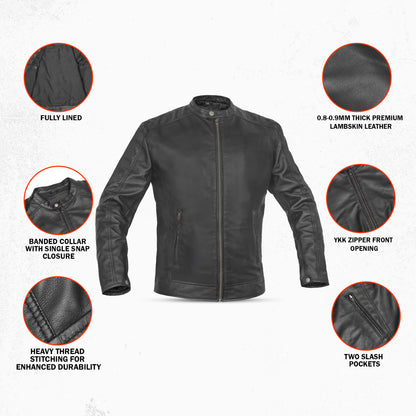 Classic Joe Men's Fashion Leather Jacket