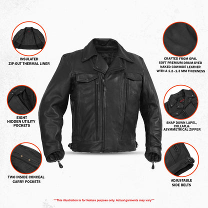 Clearway – Men’s Leather Motorcycle Jacket