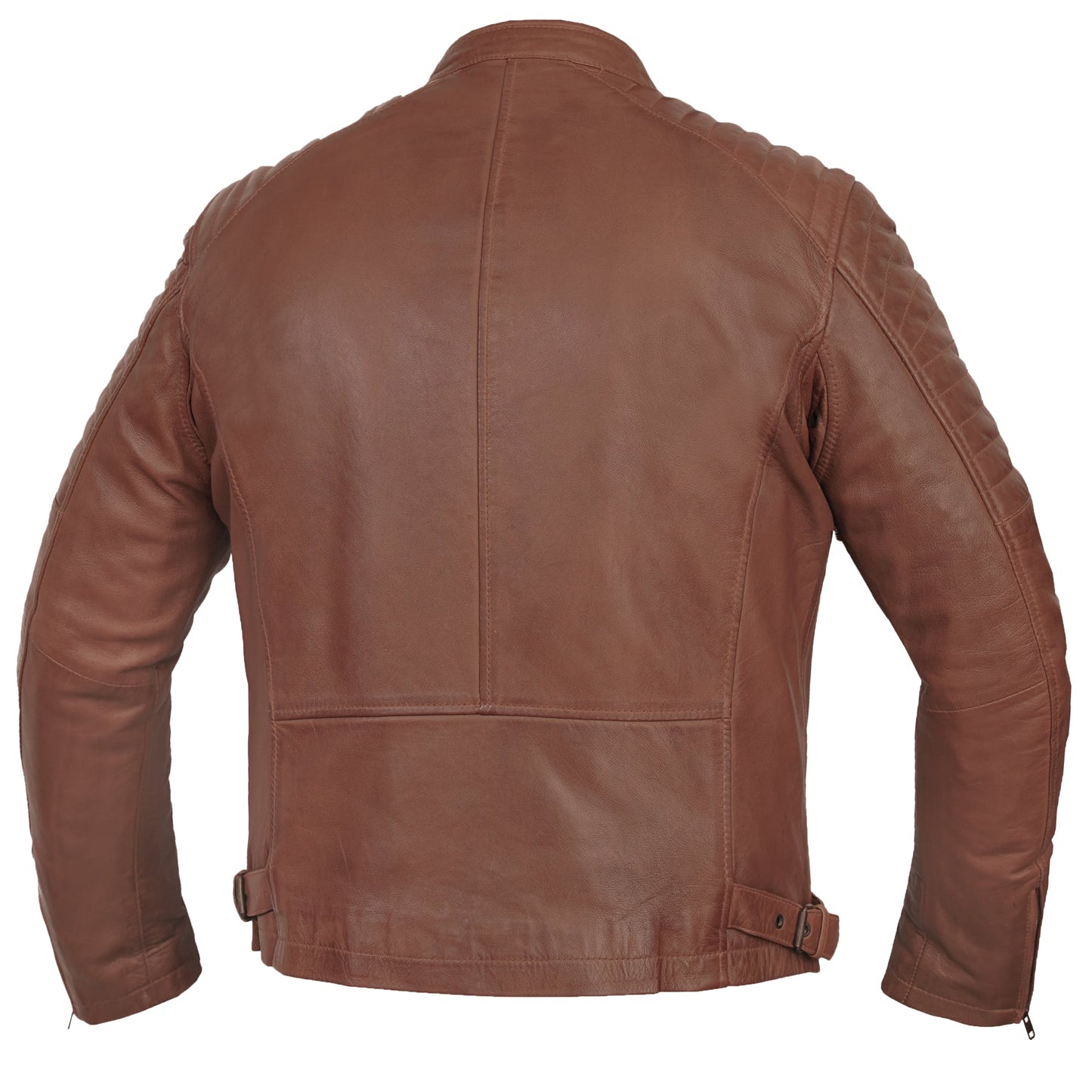 Copper Slayer Men's Sheepskin Leather Fashion Jacket with Snap Button