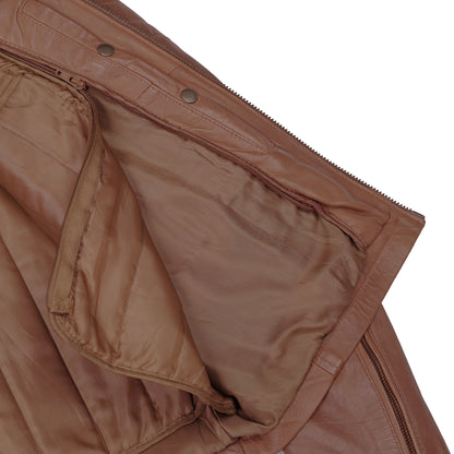 Copper Slayer Men's Sheepskin Leather Fashion Jacket with Snap Button