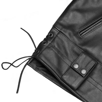 Crime Stop – Men’s Leather Motorcycle Jacket