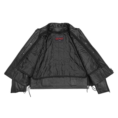 Crime Stop – Men’s Leather Motorcycle Jacket