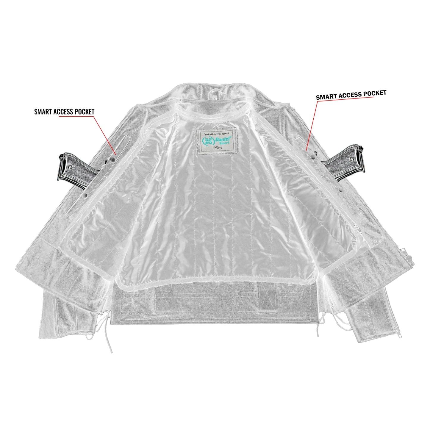 Crime Stop – Men’s Leather Motorcycle Jacket