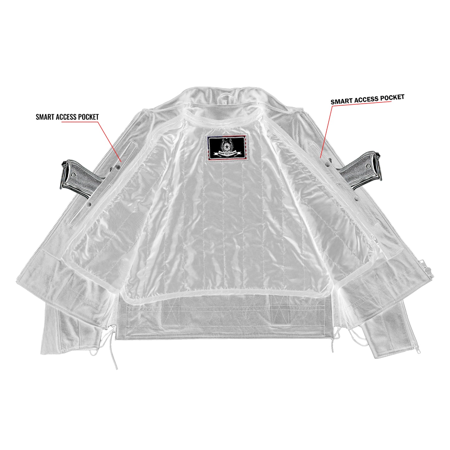 Crime Stop – Men’s Leather Motorcycle Jacket