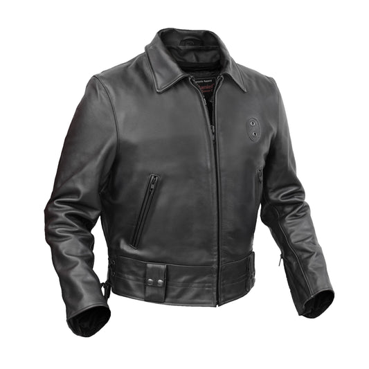 Crime Stop – Men’s Leather Motorcycle Jacket