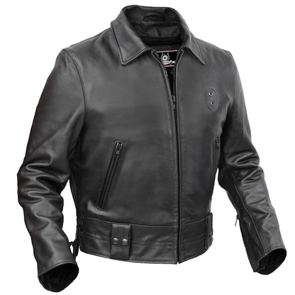 Crime Stop – Men’s Leather Motorcycle Jacket
