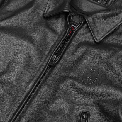 Crime Stop – Men’s Leather Motorcycle Jacket