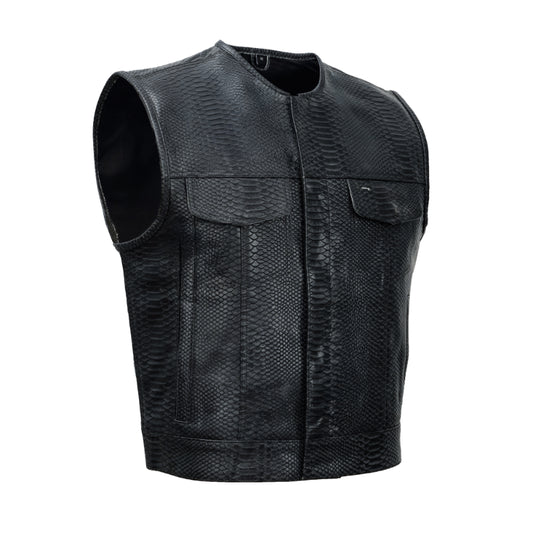 Summer Spark Croc Commander Men's Leather Vest