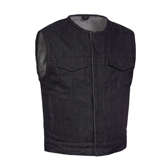 Lockshot Men's Denim Motorcycle Vest