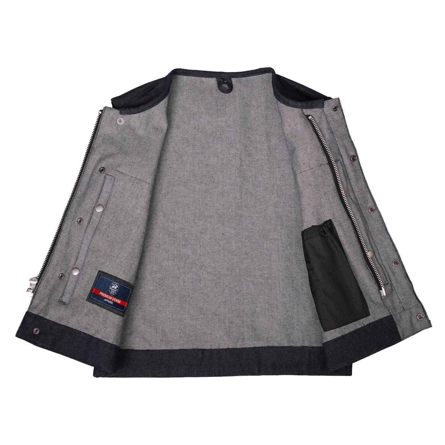 Lockshot Men's Denim Motorcycle Vest