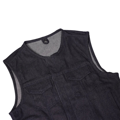 Lockshot Men's Denim Motorcycle Vest