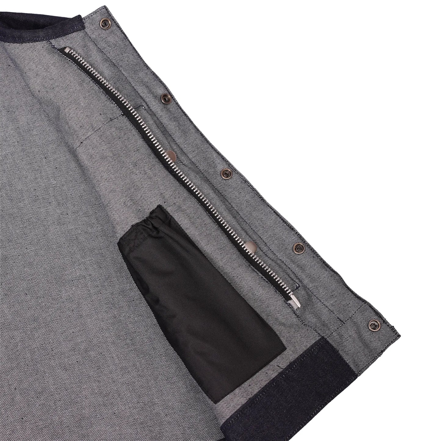 Lockshot Men's Denim Motorcycle Vest