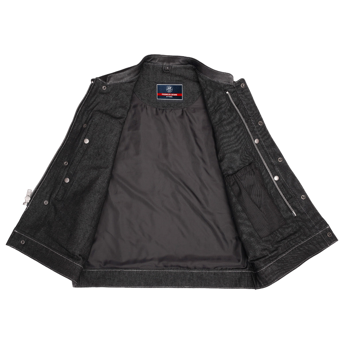 DM900 Men's Leather/Denim Combo Vest
