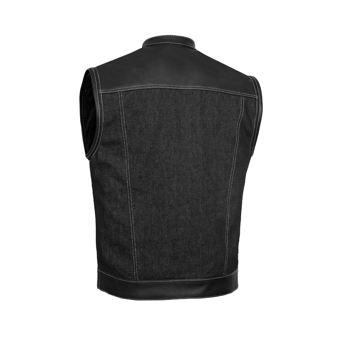 DM900 Men's Leather/Denim Combo Vest