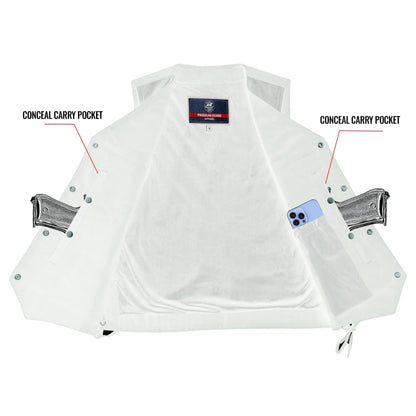DM902 Aimline Men's Denim Motorcycle Vest