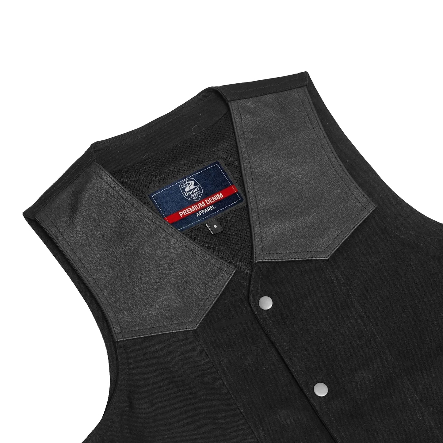 DM902 Aimline Men's Denim Motorcycle Vest