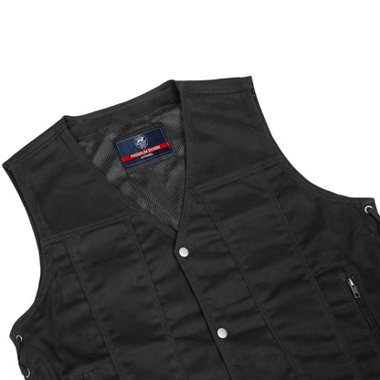 DM905BK Men's Single Back Panel Concealed Carry Denim Vest