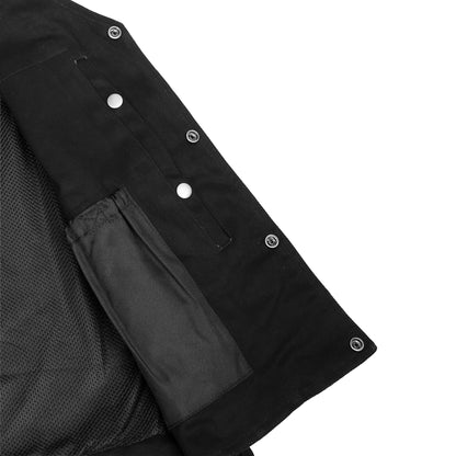 DM905BK Men's Single Back Panel Concealed Carry Denim Vest