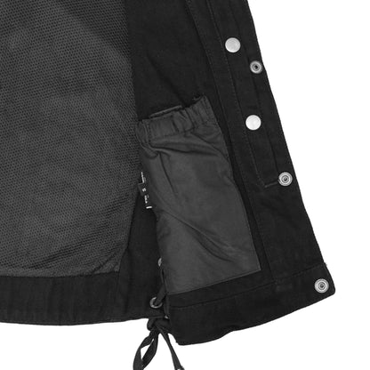 DM906BK Women's Single Back Panel Concealed Carry Denim Vest