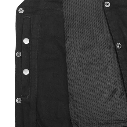 DM906BK Women's Single Back Panel Concealed Carry Denim Vest