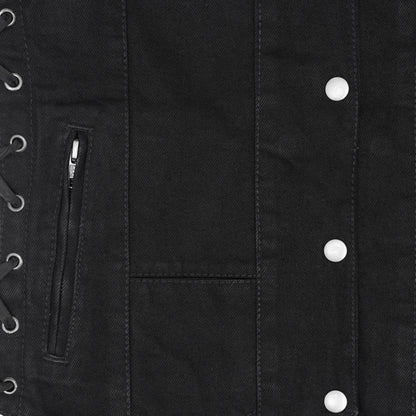 DM906BK Women's Single Back Panel Concealed Carry Denim Vest