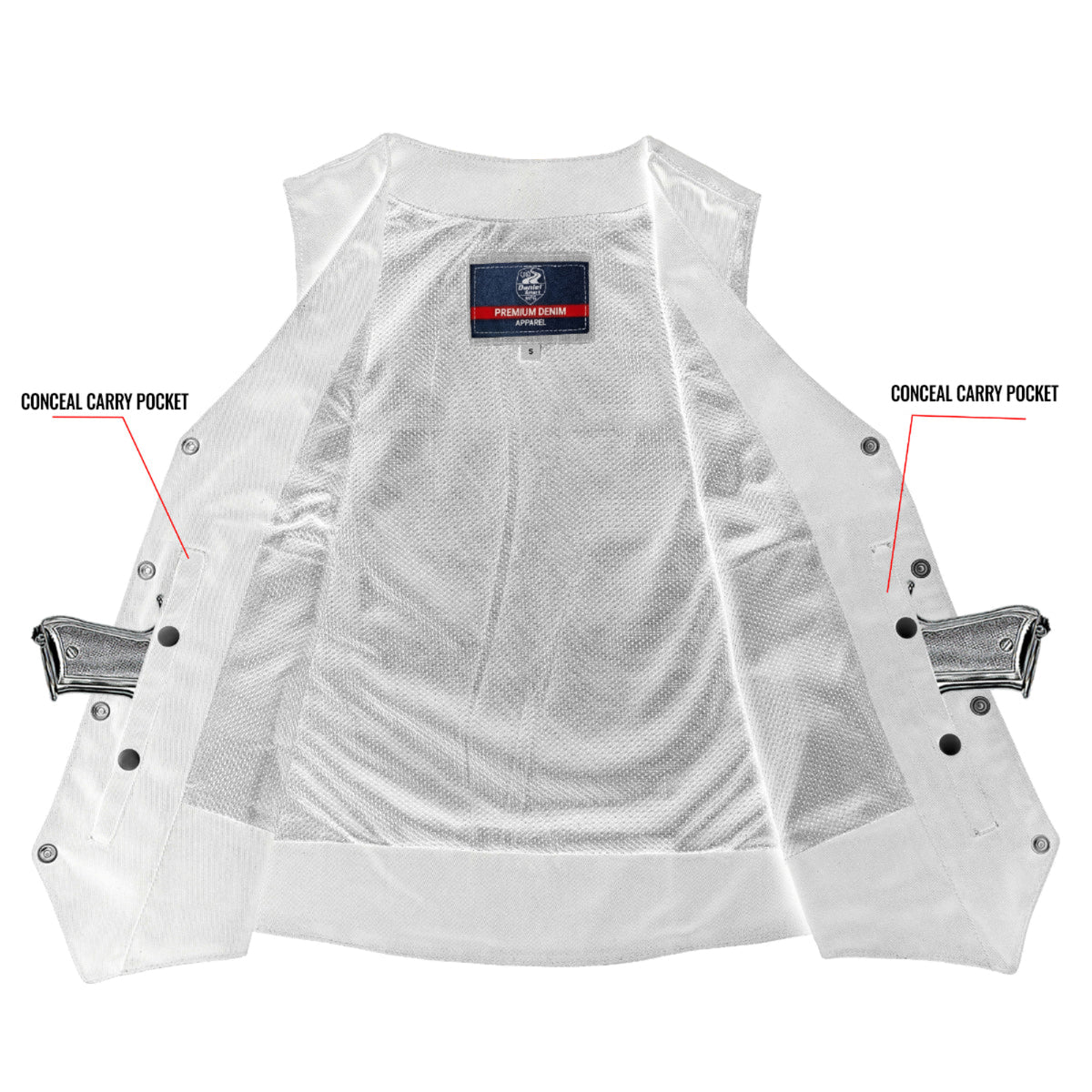 KICKSTER Men's Denim Motorcycle Vest