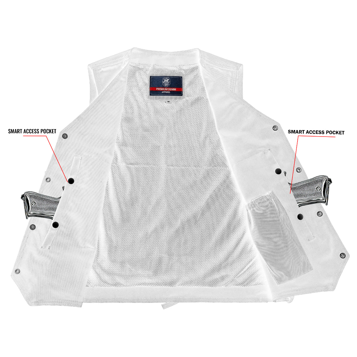 DM911 Frenzy Men’s Denim Motorcycle Vest