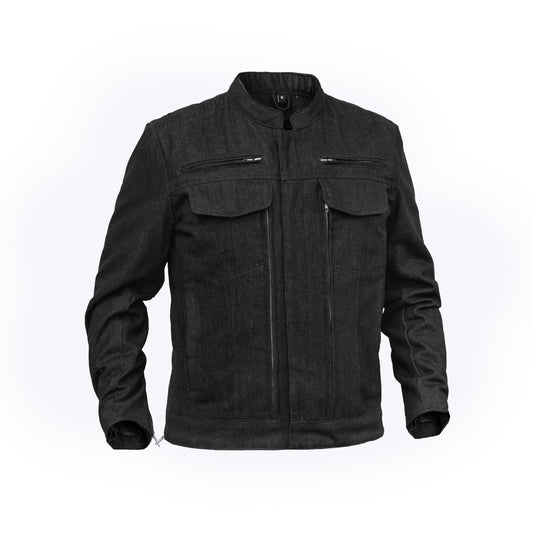 DM915 Men's Rough Rub-Off Raw Finish Denim Jacket