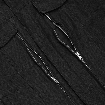 DM915 Men's Rough Rub-Off Raw Finish Denim Jacket