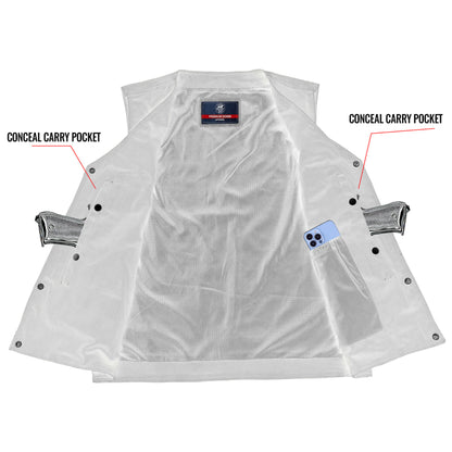 The Dark Knight Men's Denim Motorcycle Vest