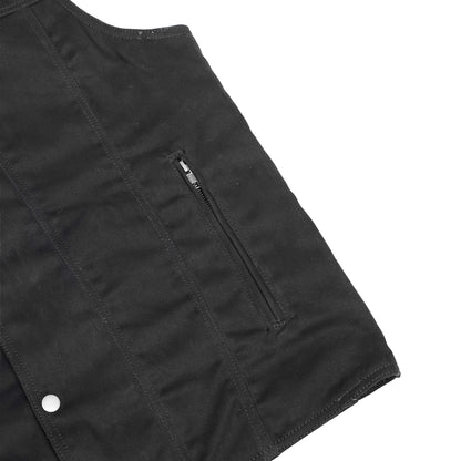 DM925BK Men's Single Back Panel Concealed Carry Denim Vest