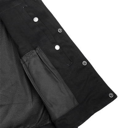 DM925BK Men's Single Back Panel Concealed Carry Denim Vest